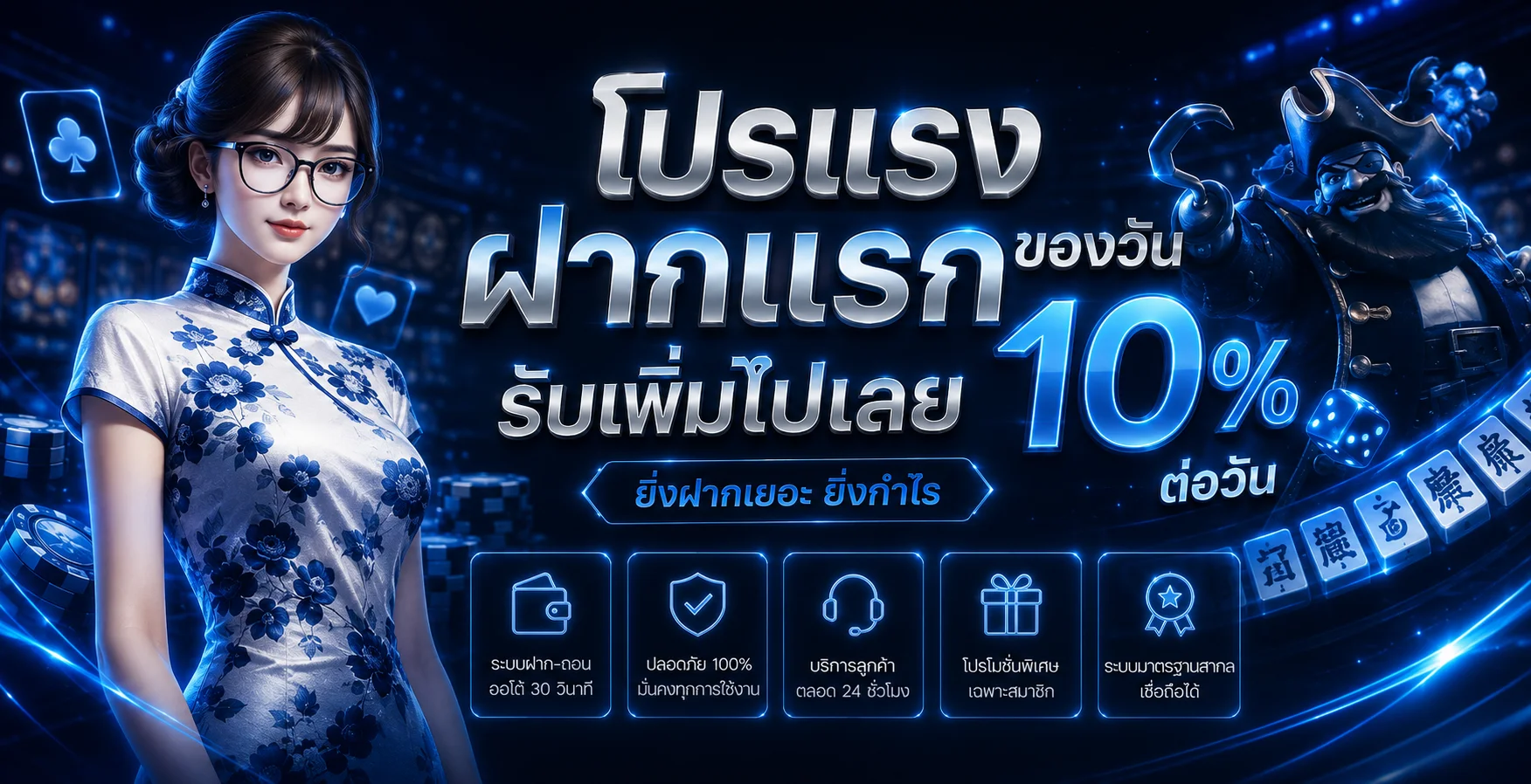 แบนเนอร์โปรโมชั่นสมาชิกใหม่ ZEZA87 รับโบนัส 100%